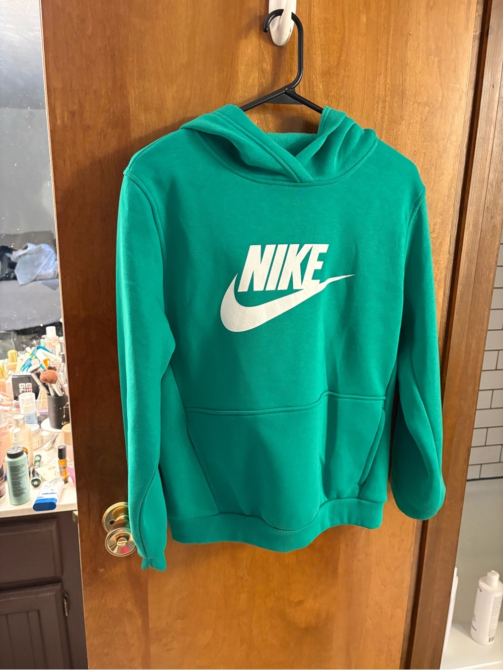 Nike Kid’s Teal Hoodie with White Logo